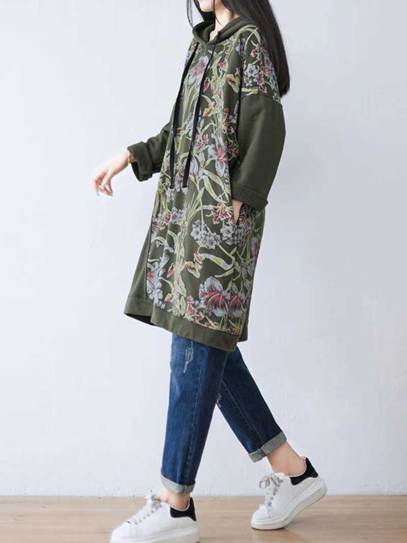 Take My Heart Hooded Sweater Midi Dress - Image 3