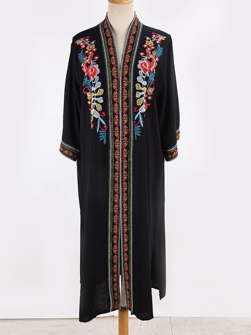 Take My Soul Rayon Black Kimono Jacket - Image 2