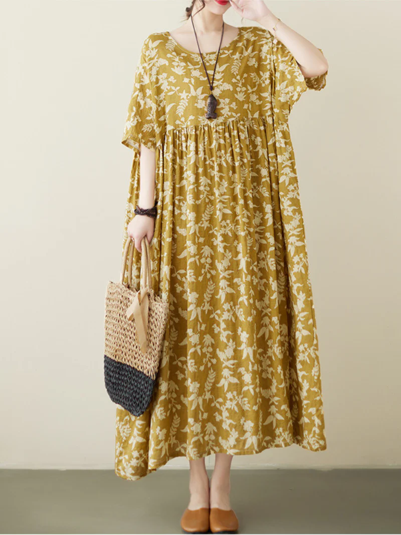 The Lost Heart Cotton Round Neck Smock Dress - Image 3