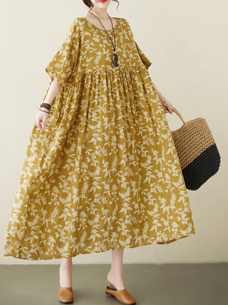 The Lost Heart Cotton Round Neck Smock Dress - Image 4