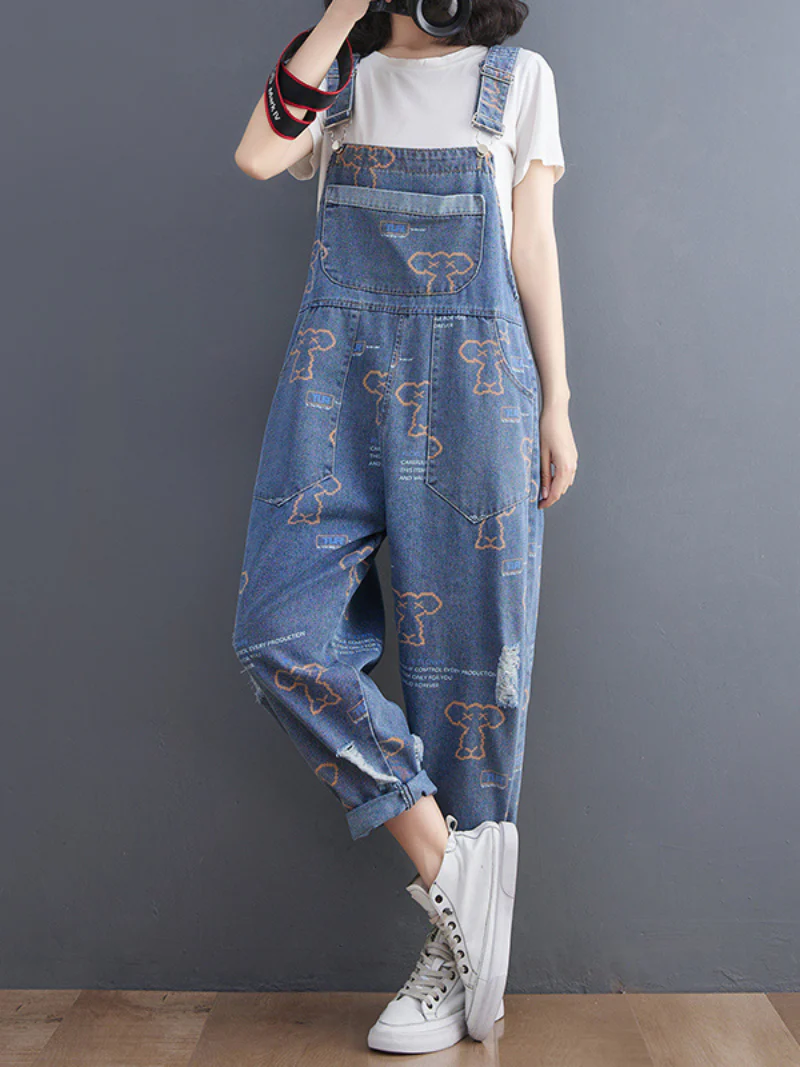 The Love Me Denim High Waist Romper