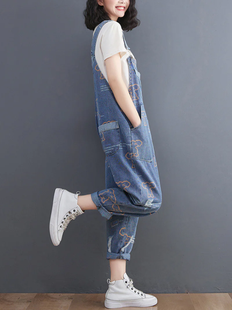 The Love Me Denim High Waist Romper - Image 2
