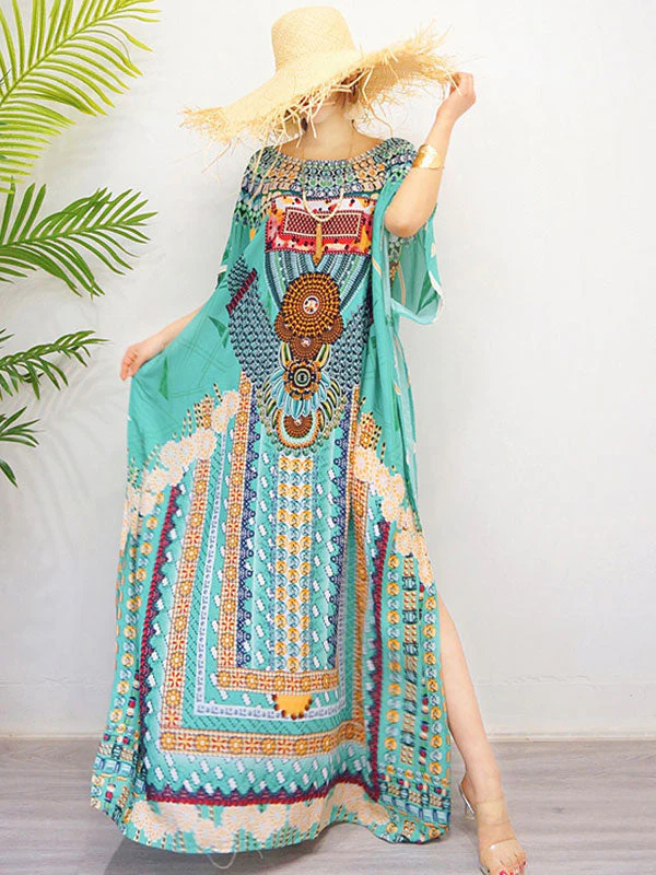 The Skyler Ethnic Style Fairy Floral Bohemian Maxi Dress - Image 2
