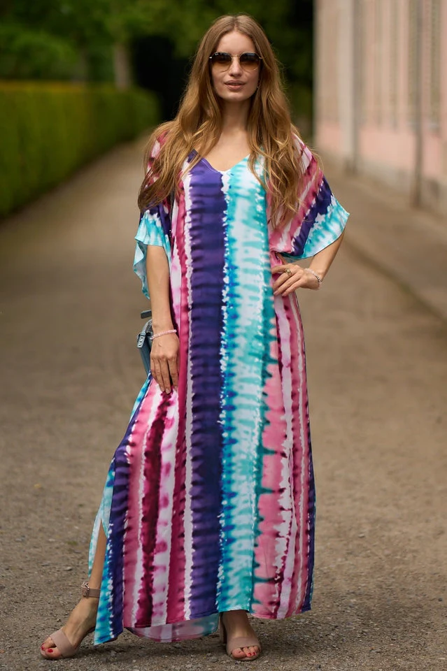 Tie Dye Cover Up Dress (11 Colors) - Image 33