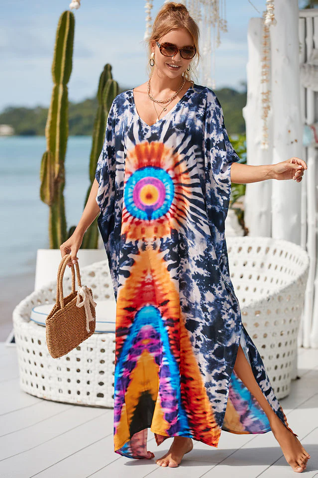 Tie Dye Cover Up Dress (18 Colors) - Image 13
