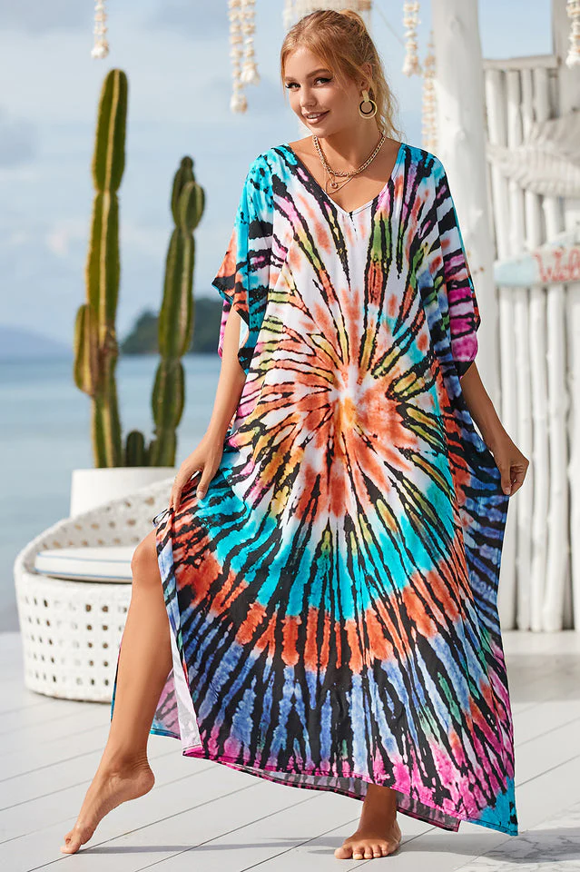 Tie Dye Cover Up Dress (18 Colors) - Image 22
