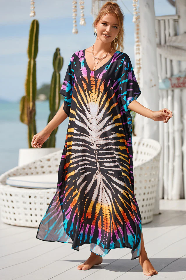 Tie Dye Cover Up Dress (18 Colors) - Image 32