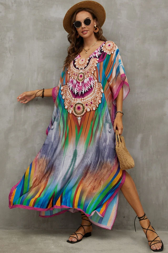 Tie Dye Cover Up Dress (19 Colors) - Image 28