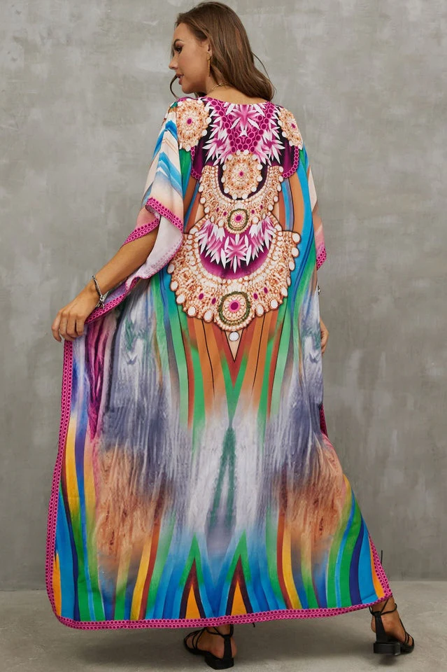 Tie Dye Cover Up Dress (19 Colors) - Image 29
