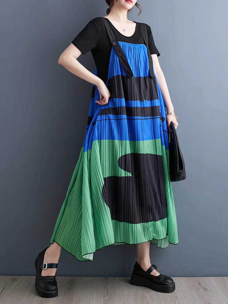 Timeless Style Loose Large Size Salopette Dress - Image 2