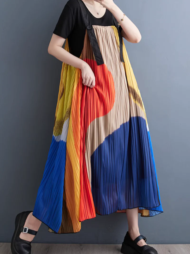 Timeless Style Loose Large Size Salopette Dress - Image 7