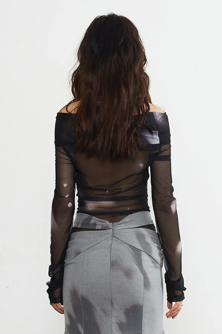 Transparent Top with Cut - Black - Image 2