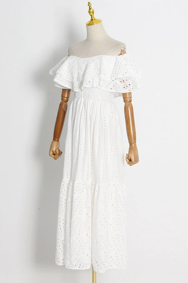 Tulum Off Shoulder Eyelet Dress - Image 12