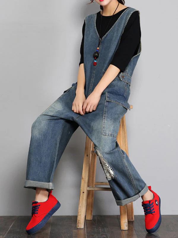 Twill Patched Overall Dungarees (USA ONLY) - Image 4