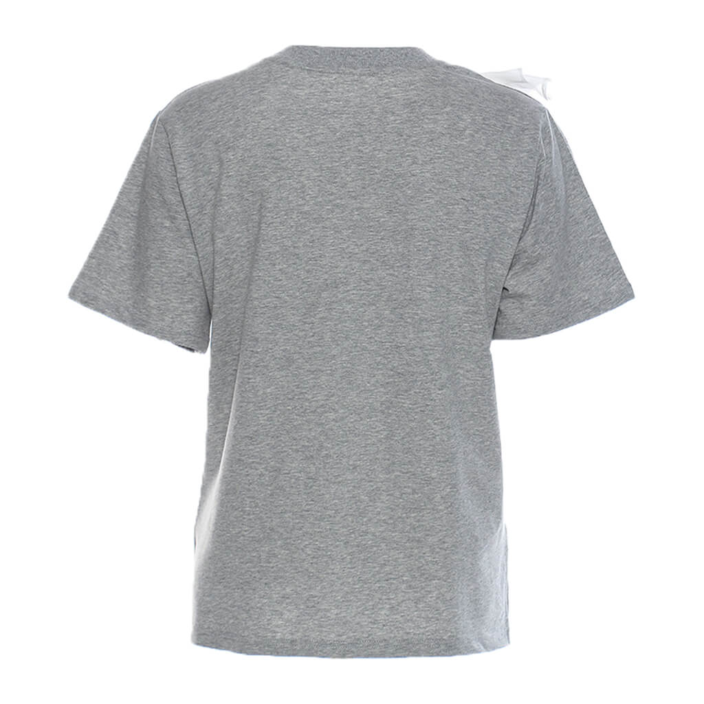 Unique Tiered Ruffle Detail Round Neck Short Sleeve Cotton Blend Top - Image 4