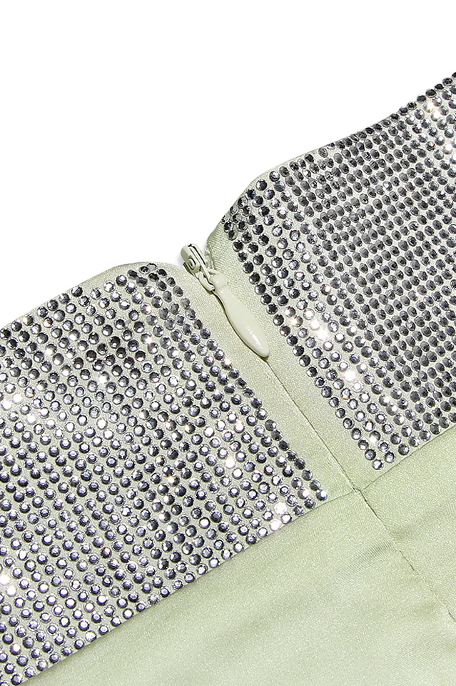 Uriel Mint Crop Top+Uriah Crystal Pencil Skirt - Image 11