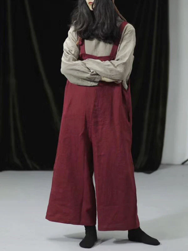 Jewel Cotton Wide-Legged Overall Dungarees(USA ONLY) - Image 6