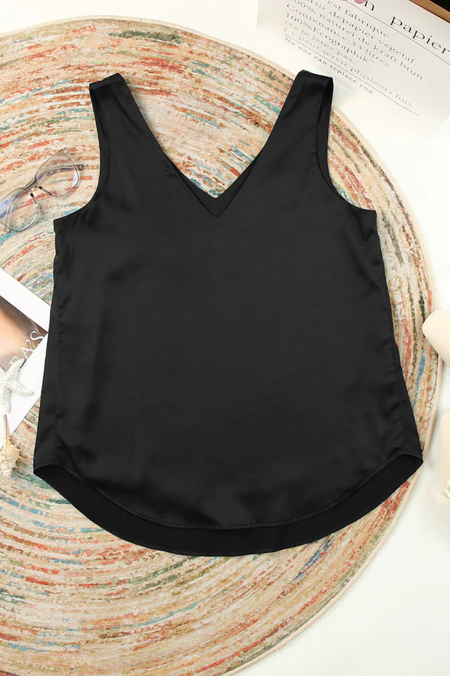 V Neck Silk Vest Top - Image 11