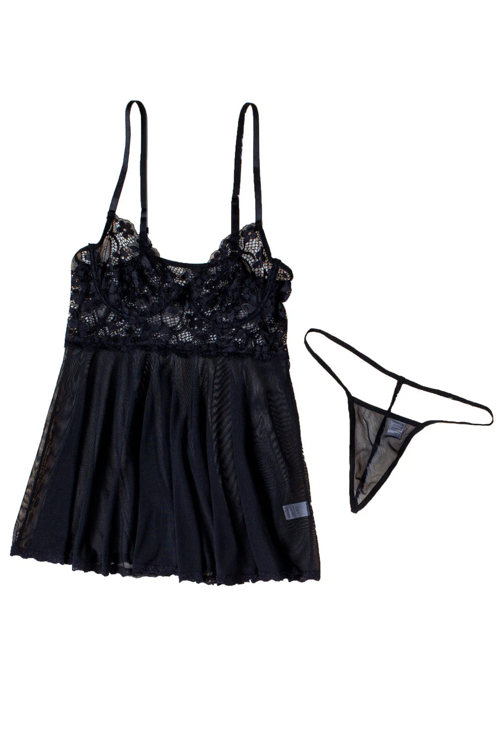 Valentines Lace Bra Tulle Splicing Babydoll - Image 16