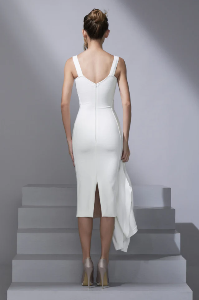 Velvet Soft Net Midi Dress - Image 4
