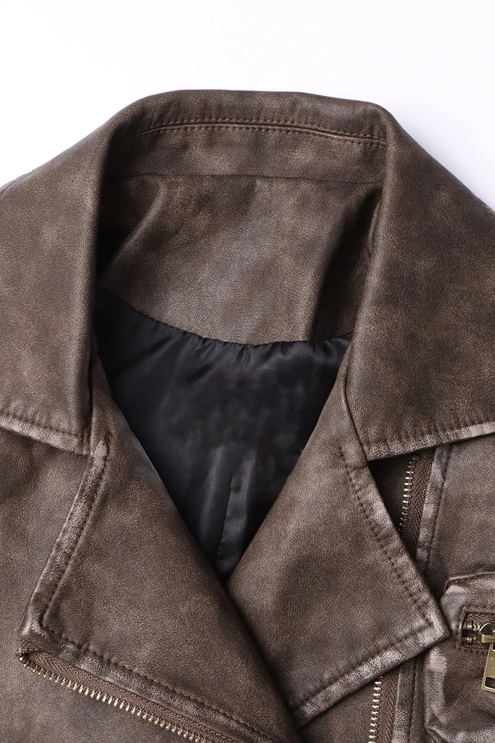 Vintage Leather Jacket - Dark Green - Image 3