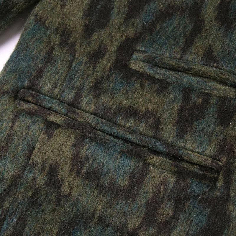 Vintage Leopard Print Faux Fur Lapel Collar Double Breasted Blazer - Image 4