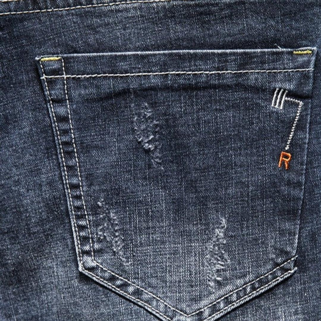 Washed men's ripped jeans - Image 5