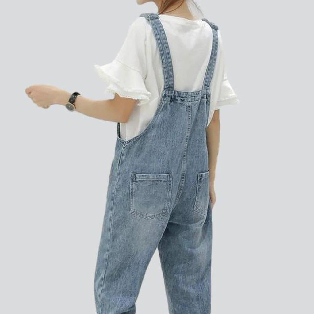 Washed women's jeans overall - Image 3