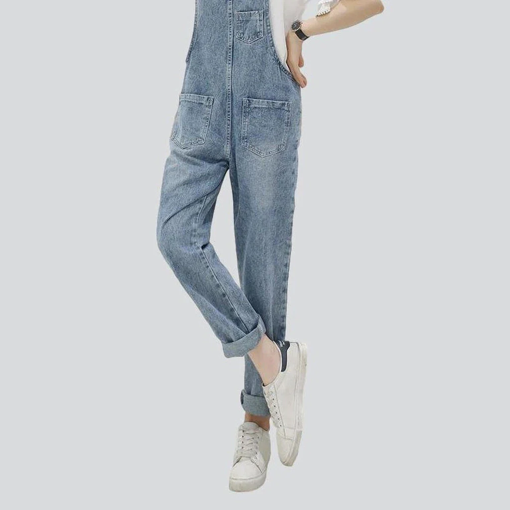 Washed women's jeans overall - Image 4