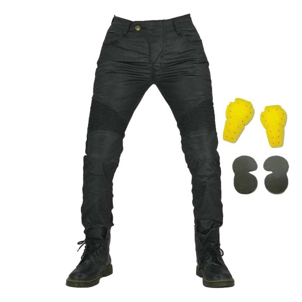 Waterproof coated men's biker jeans - Image 2