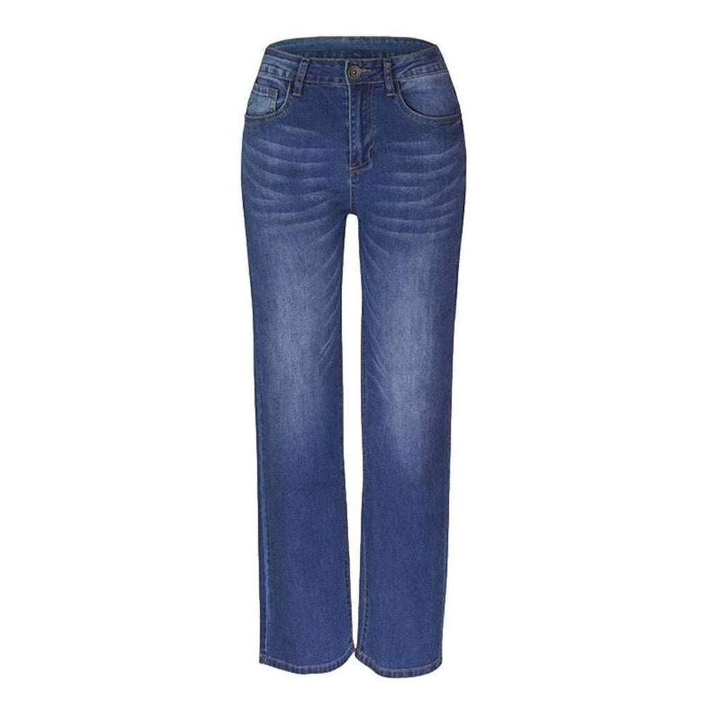 Whiskered women's wide leg jeans - Image 7