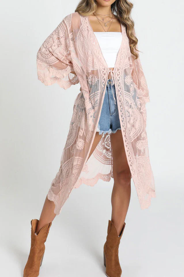 White Beach Cover Up Dress - Image 11