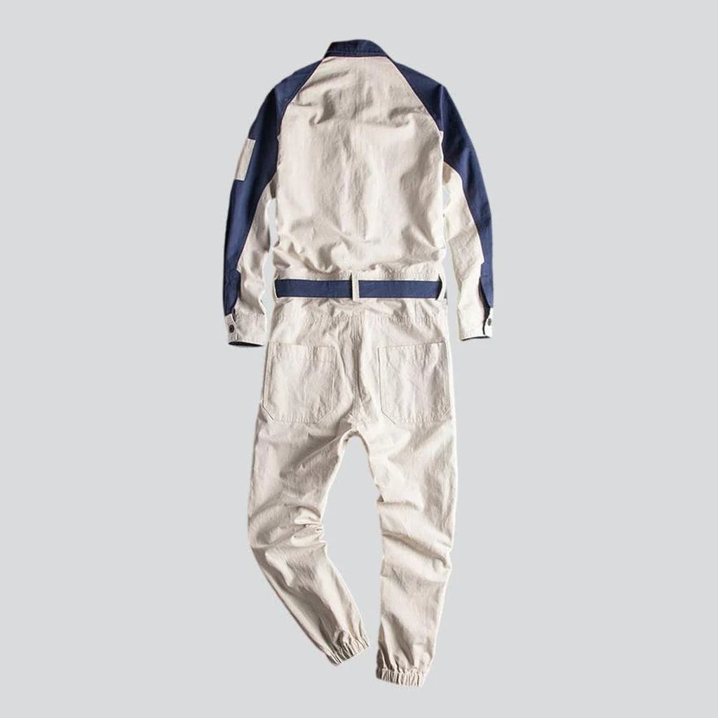 White overall with blue bands - Image 3