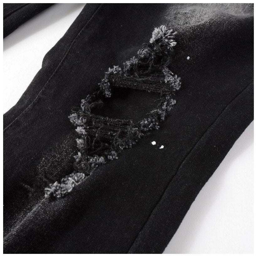 White paint splatters men's jeans - Image 10