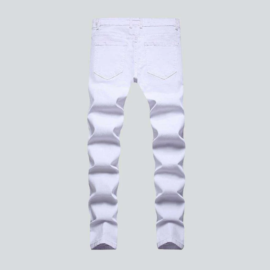 White-painted jeans for men - Image 3