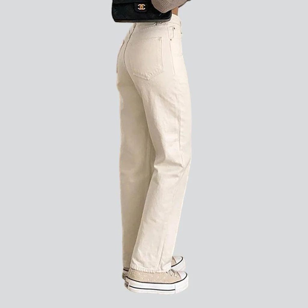 White straight women's jeans - Image 3