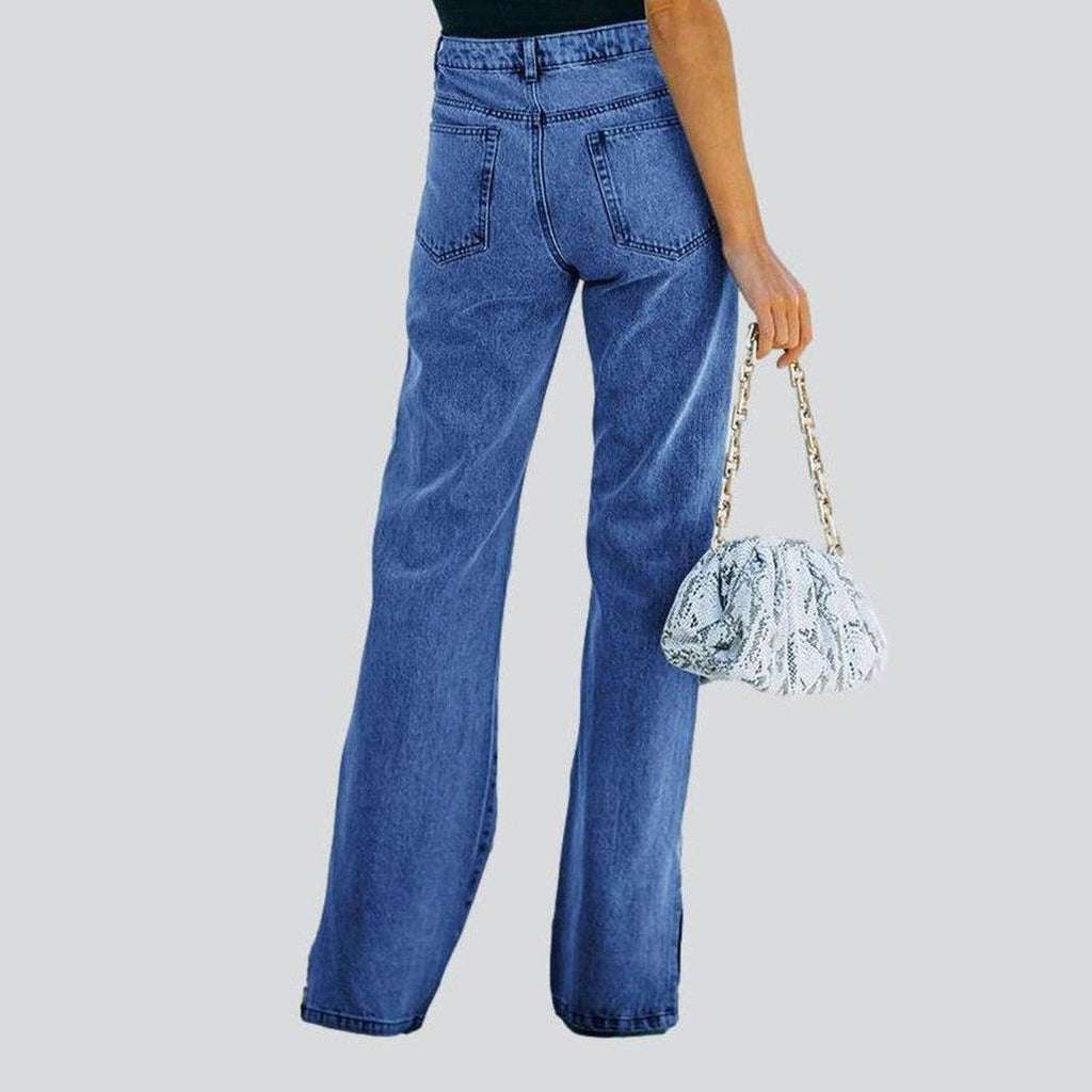 Wide leg bottom slit jeans - Image 8