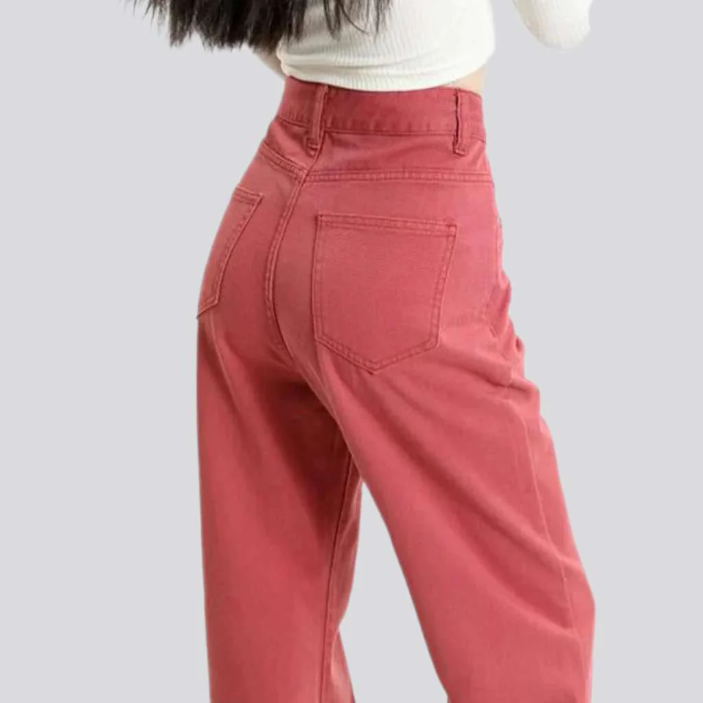 Wide-leg color women's jeans - Image 8