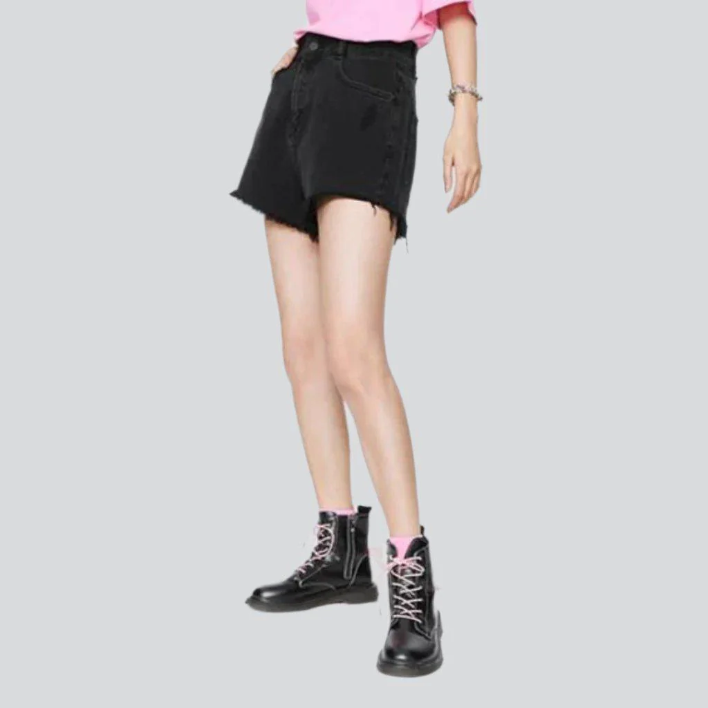 Wide-leg cropped denim shorts - Image 7