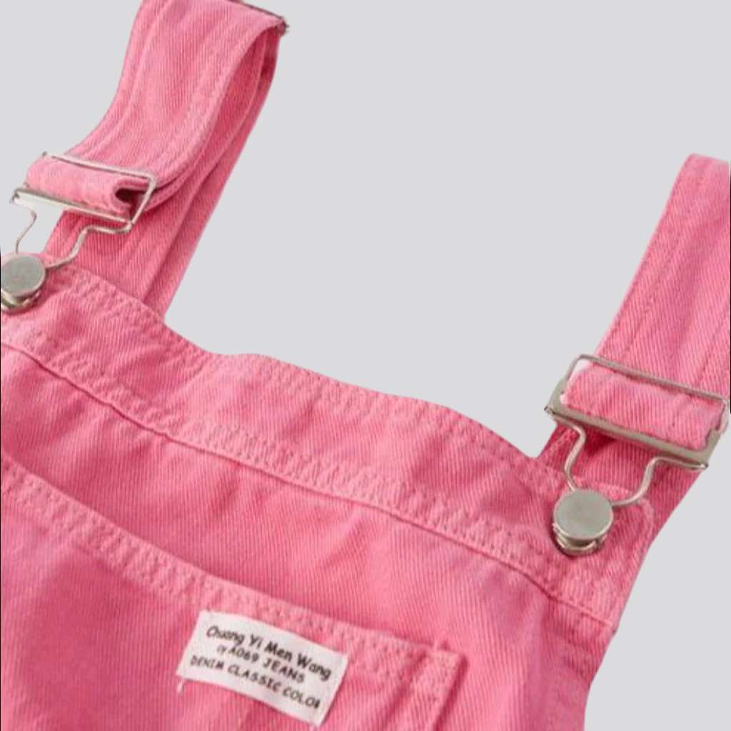 Wide-leg denim jumpsuit for ladies - Image 4