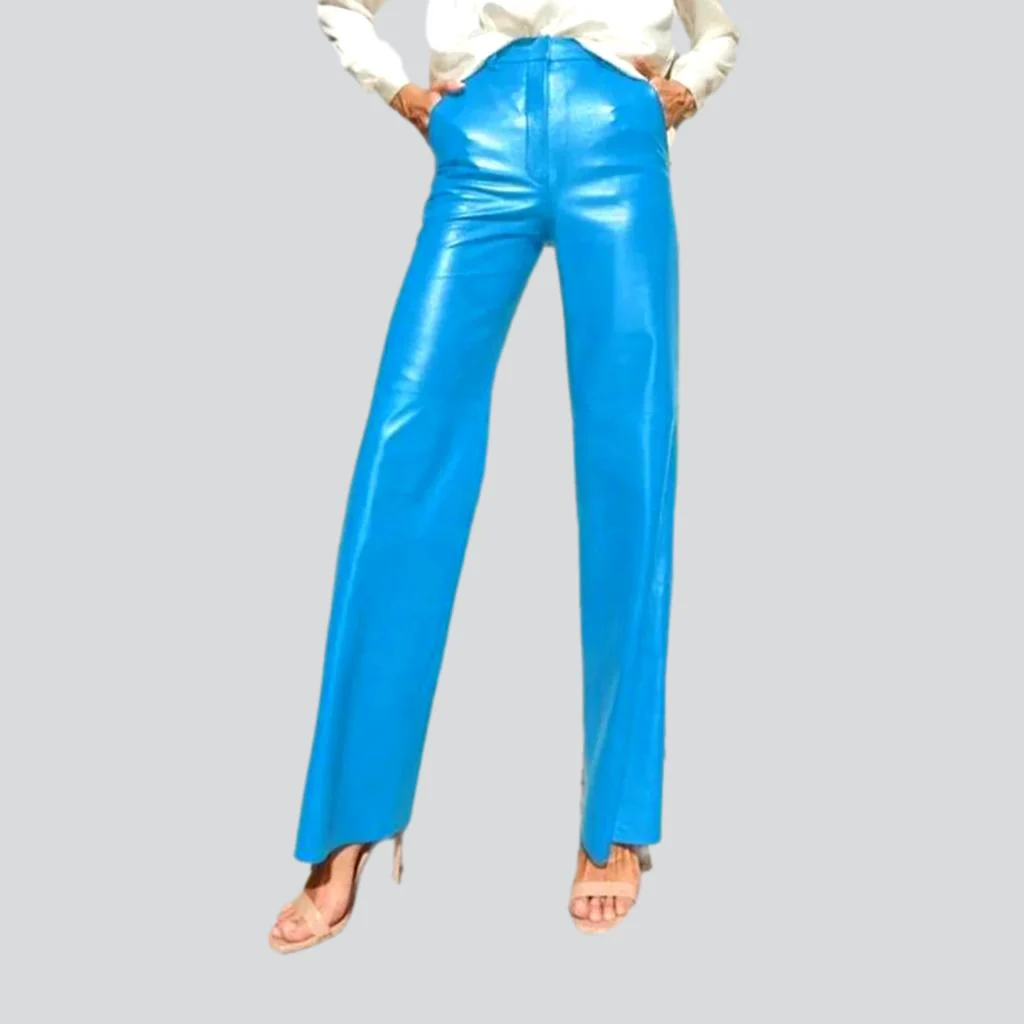 Wide-leg wax jean pants for ladies - Image 14