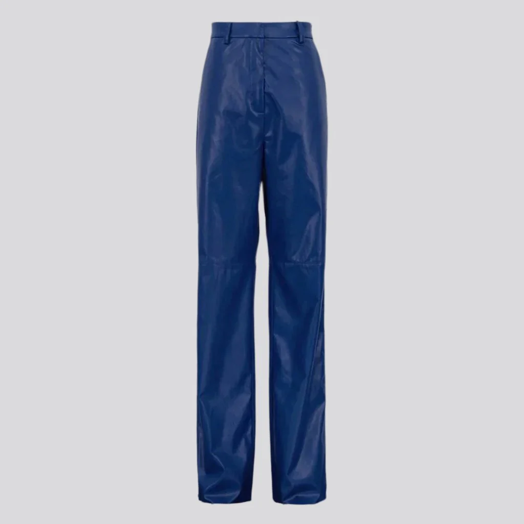 Wide-leg wax jean pants for ladies - Image 15