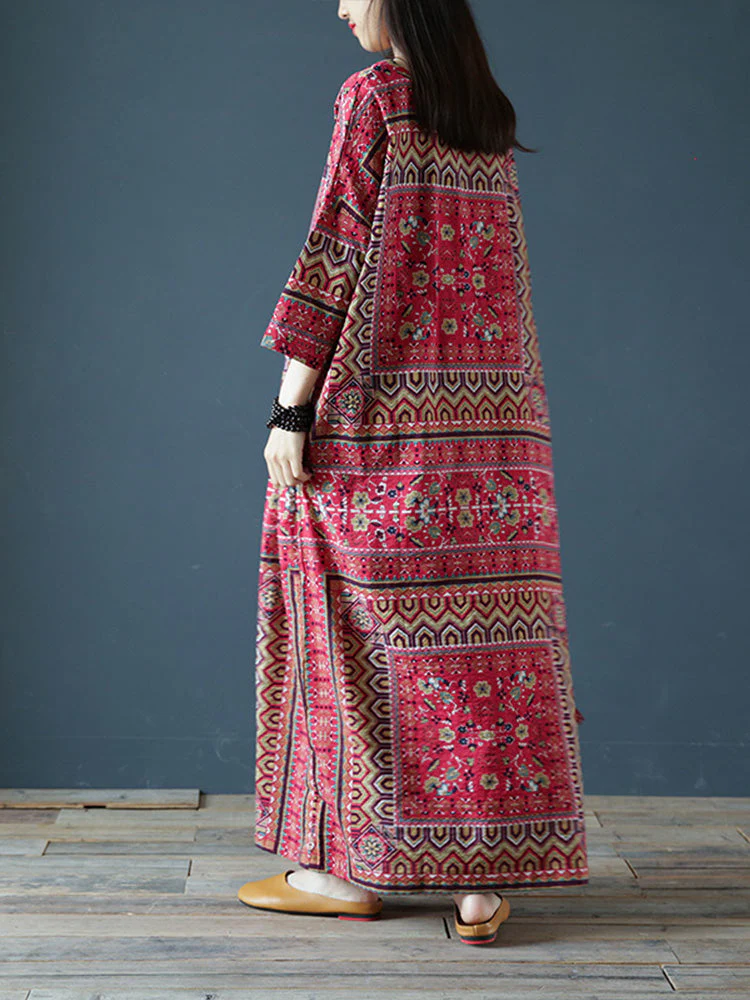 Wild Dreams Double Pocket Robe Maxi Dress - Image 3