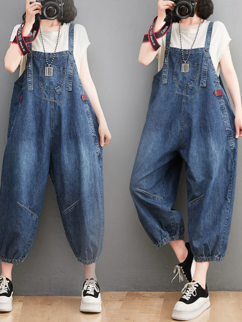 Women Denim Dungarees Stretch Skinny Fit Jumpsuit Denim Overalls for Women - Image 3