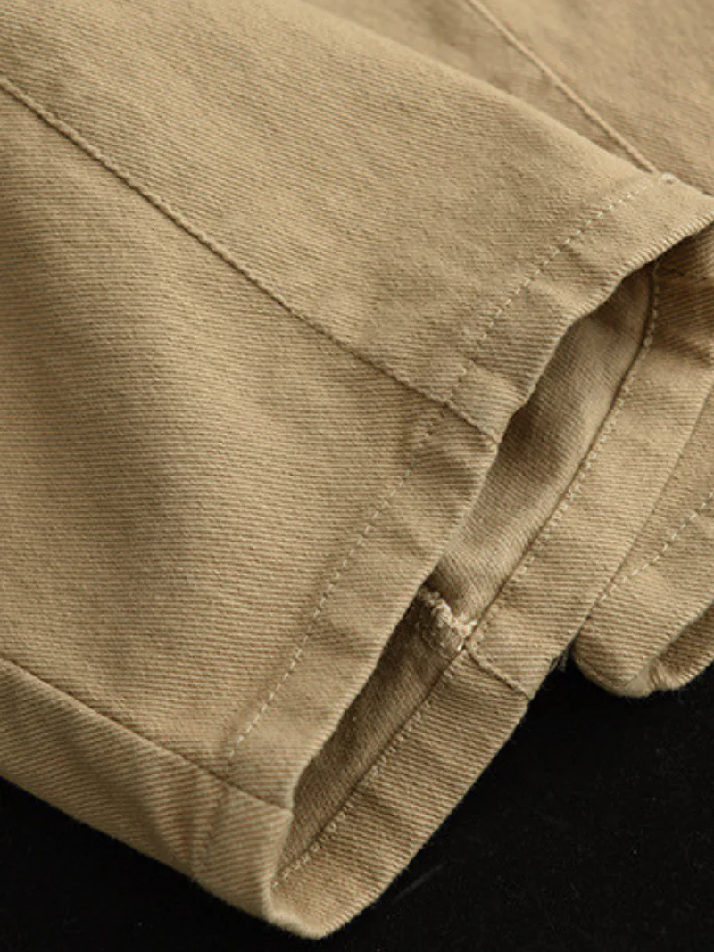 Cotton Elastic Waist Loose Solid Color Casual Harem Pants - Image 9