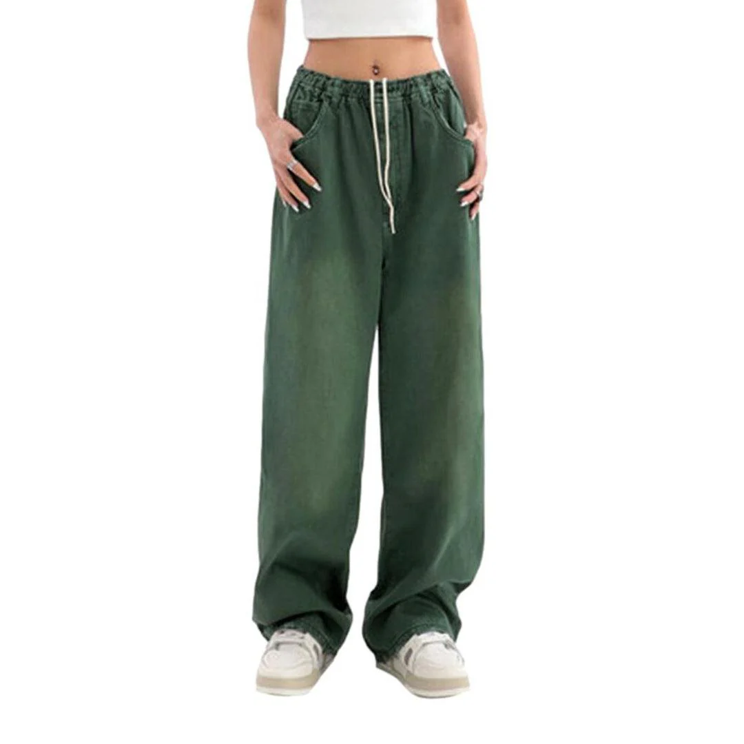 Women's baggy jeans with drawstrings - Image 4