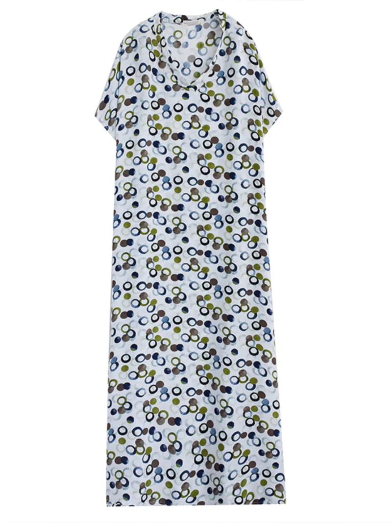 Beach Big Dots V-neck Printed Kaftan dress - Image 3