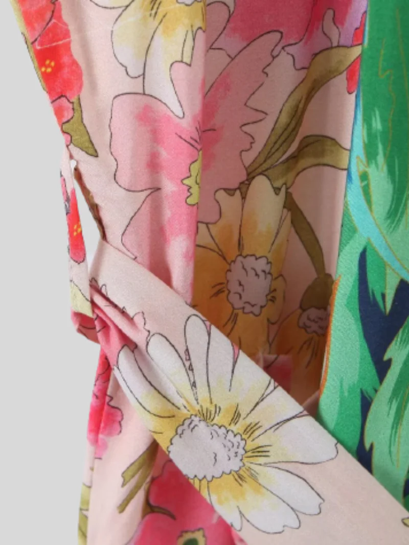 Beautiful Peacock Large Size Print Cardigan Long Kimono Jacket - Image 4