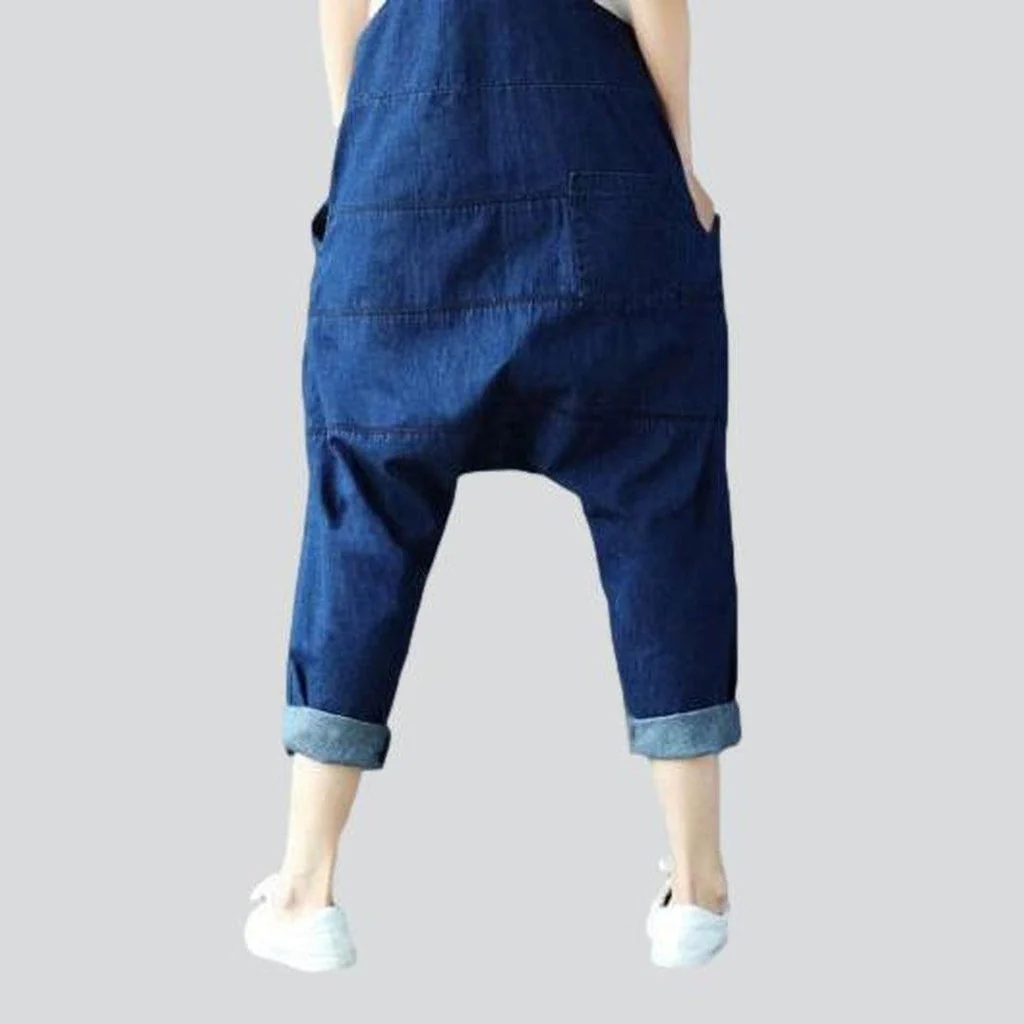 Women's denim jumpsuit with lines - Image 5