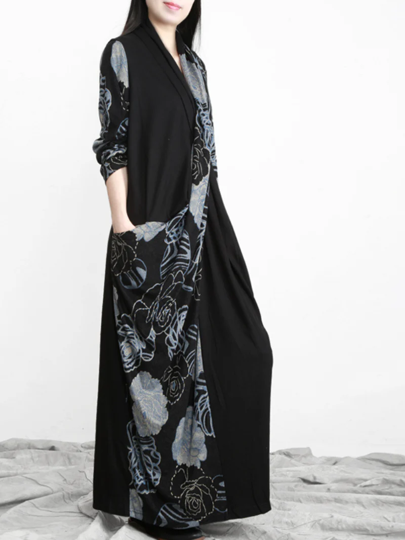 fashionable skirt v-neck long beautiful maxi dress - Image 2